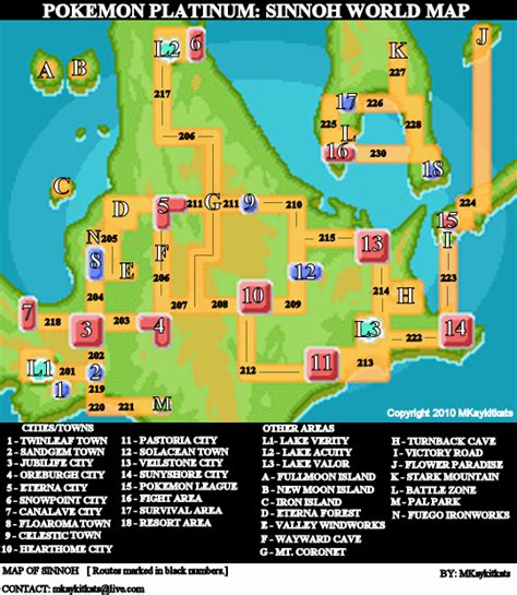 pokemon platinum pokemon locations.